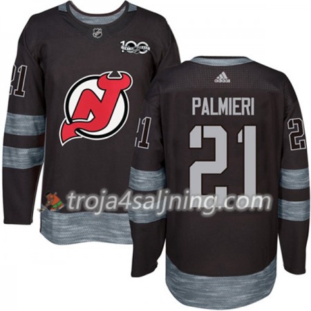 New Jersey Devils tröja Kyle Palmieri 21 1917-2017 100th Anniversary Adidas Svart Authentic - NHL Tröjor Herr